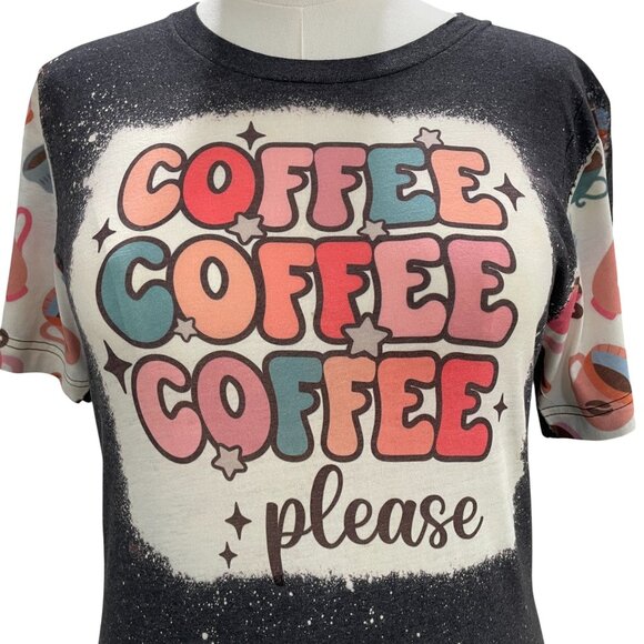 Coffee Graphic Tee Bella Canvas Shirt NWT Retro Y2K Streetwear Casual Top Medium - Picture 7 of 8